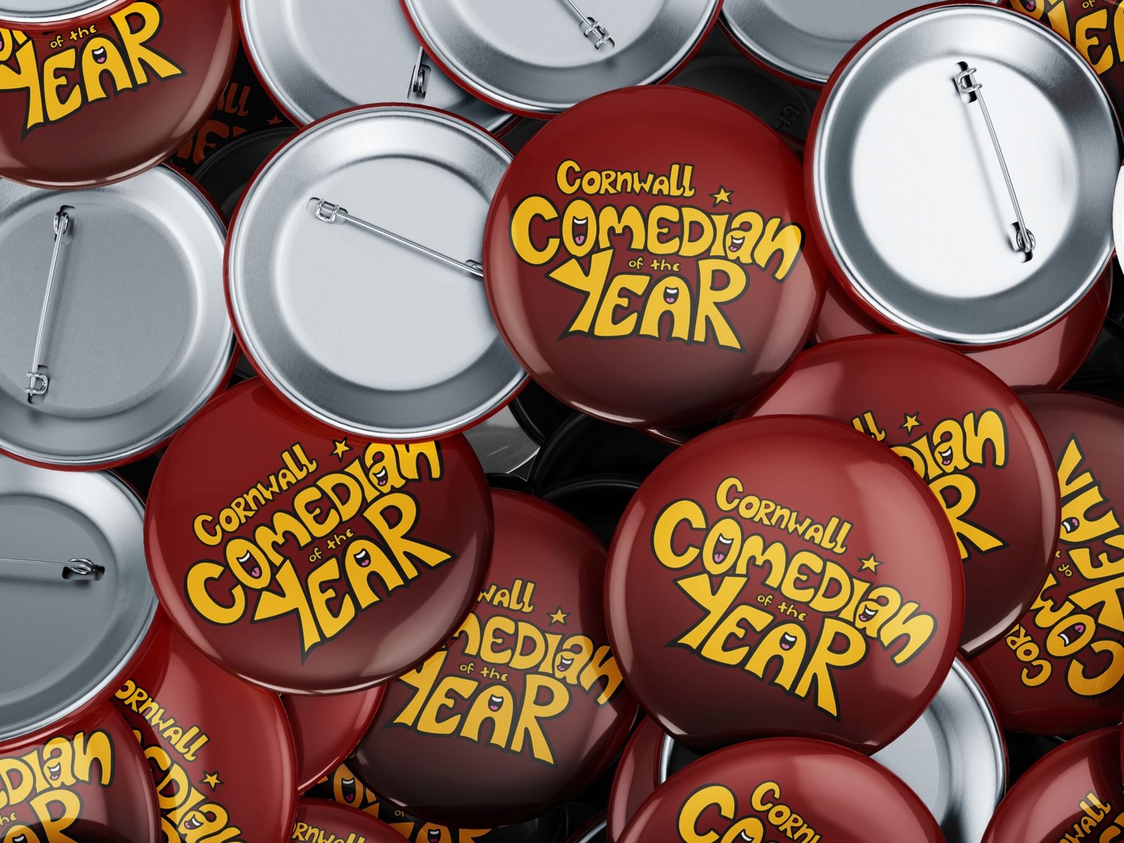cornwall comedian of the year badges
